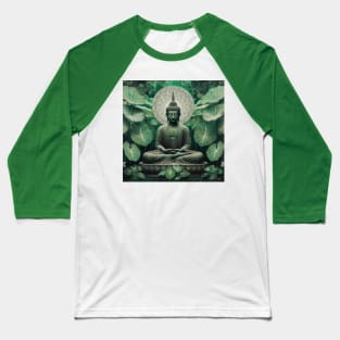 Houseplants Tropical Leaves Peaceful Buddha Meditation Yoga Zen Baseball T-Shirt